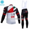 Completo Maglia ML + Pantaloncino con bretelle ML 2018 UAE Team Emirates N001 Winter Invernale